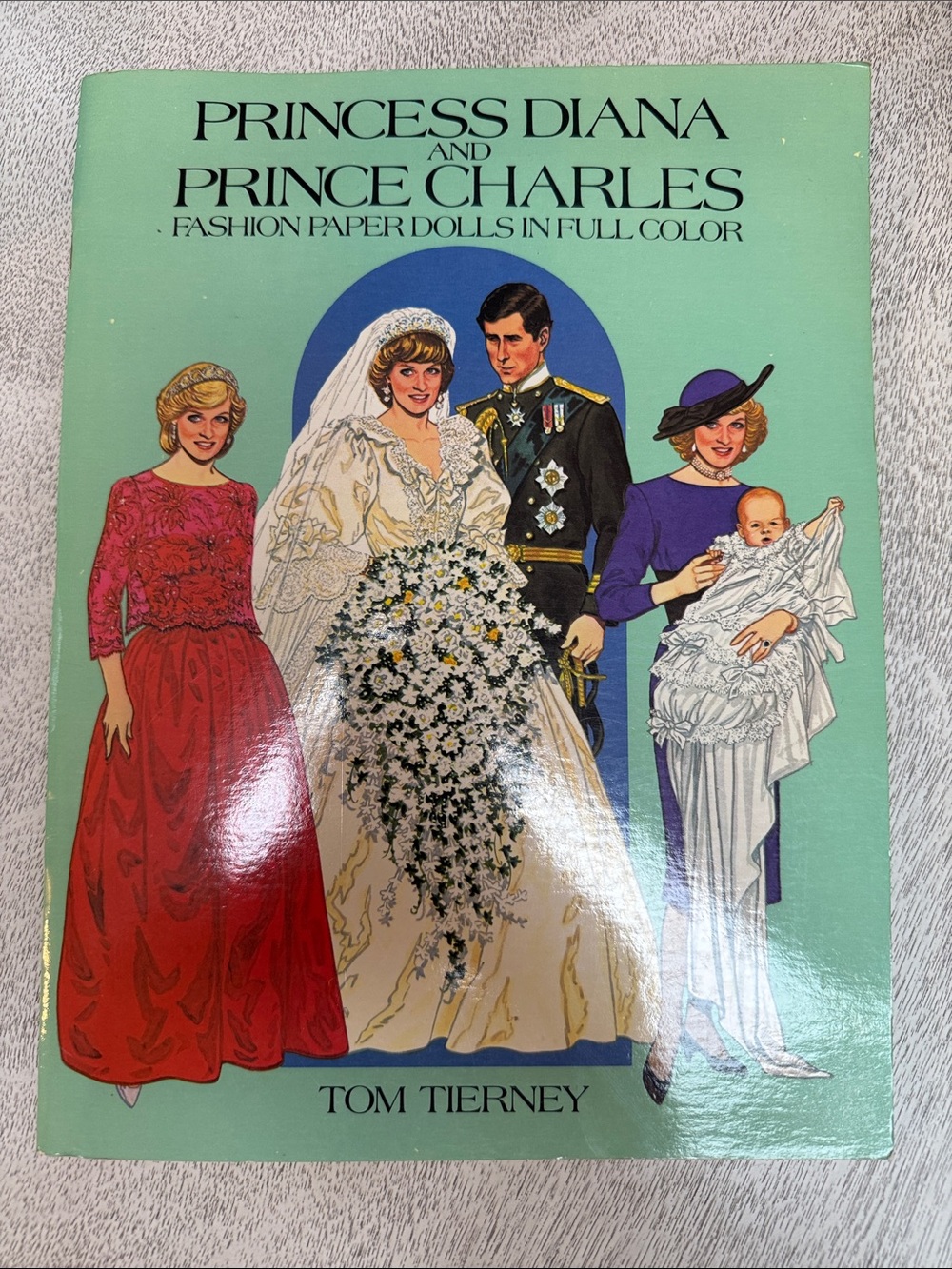 Vintage 1985 Princess Diana and Prince Charles Fashion Paper Dolls Uncut.